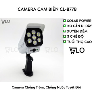 Ảnh 2 – Đèn Cảm Biến Chuyển Động Năng Lượng Mặt Trời Hình Camera 77 Đèn LED, Chống Nước Tuyệt Đối CL-877B 180W