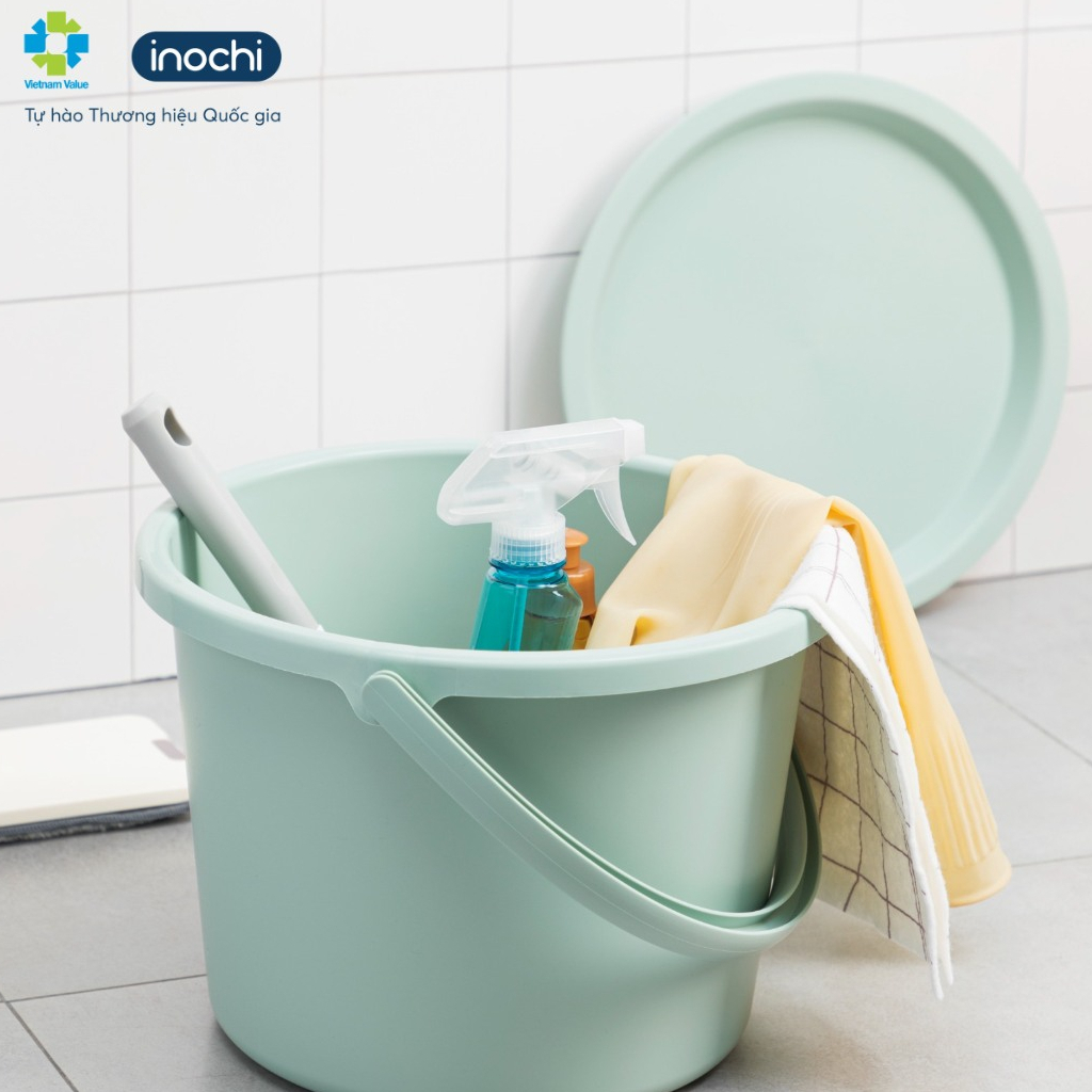 Xô nhựa có nắp cao cấp Notoro 11L 14L Inochi  tiêu chuẩn Nhật Bản, tiện lợi, an toàn, bền bỉ