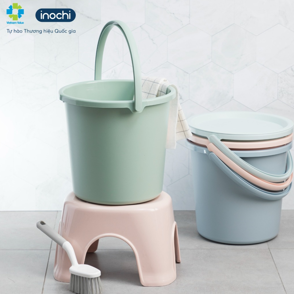 Xô nhựa có nắp cao cấp Notoro 11L 14L Inochi  tiêu chuẩn Nhật Bản, tiện lợi, an toàn, bền bỉ