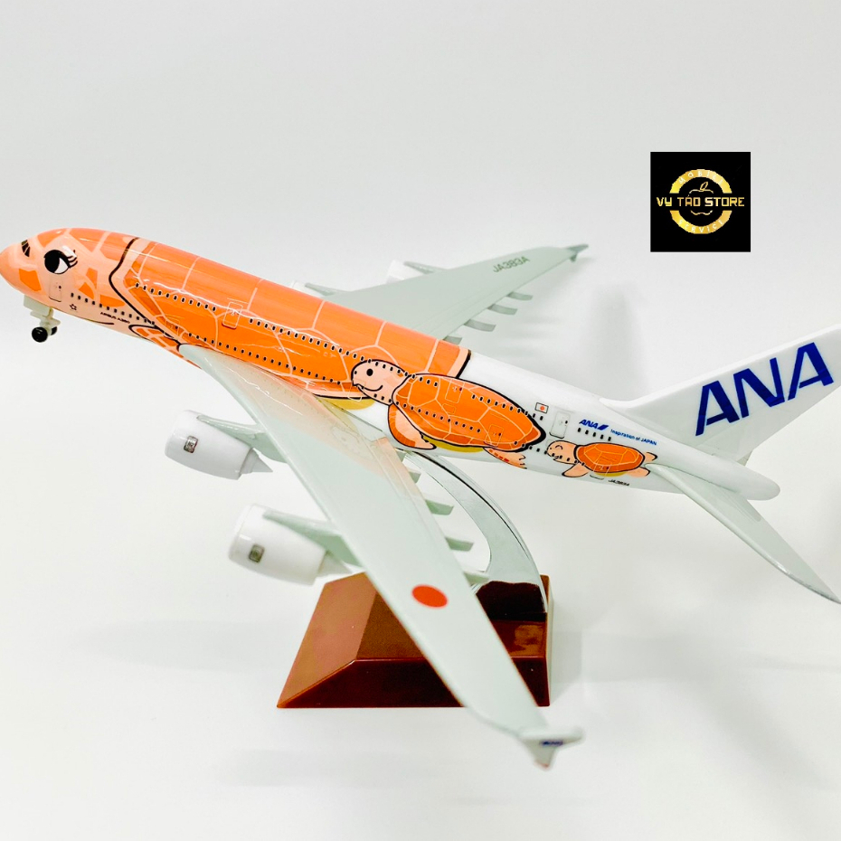 MÁY BAY MÔ HÌNH "AIRBUS A380 ANA 20CM" Flying Honu KIM LOẠI CAO CẤP LOẠI 1 CHUẨN ĐẸP