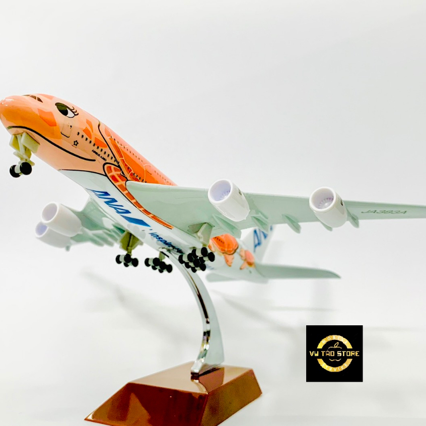 MÁY BAY MÔ HÌNH "AIRBUS A380 ANA 20CM" Flying Honu KIM LOẠI CAO CẤP LOẠI 1 CHUẨN ĐẸP