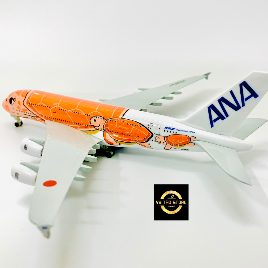 MÁY BAY MÔ HÌNH "AIRBUS A380 ANA 20CM" Flying Honu KIM LOẠI CAO CẤP LOẠI 1 CHUẨN ĐẸP