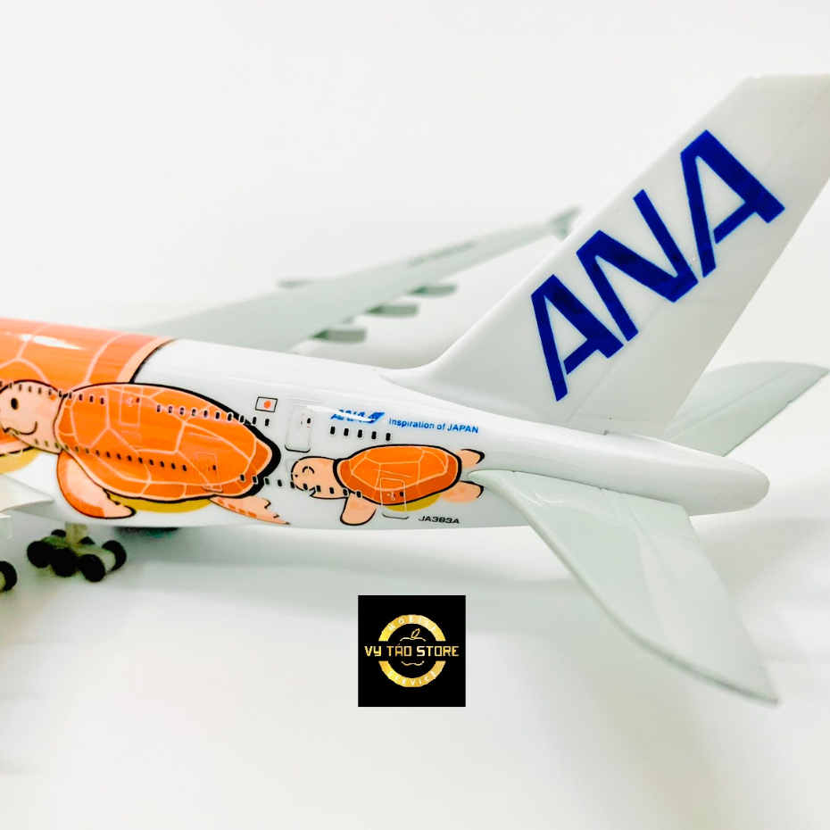 MÁY BAY MÔ HÌNH "AIRBUS A380 ANA 20CM" Flying Honu KIM LOẠI CAO CẤP LOẠI 1 CHUẨN ĐẸP