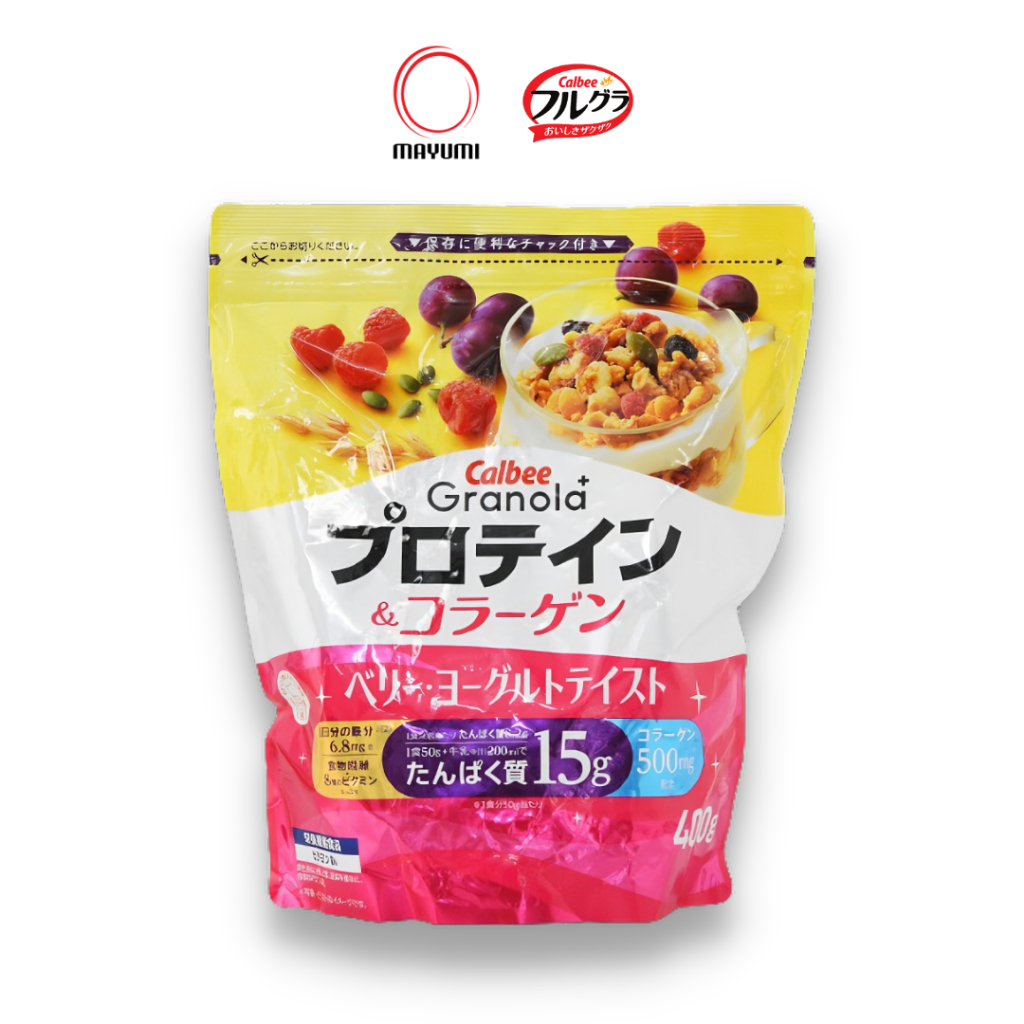 [date T10/2023] Gói 400g Ngũ cốc Calbee Collagen & Protein Nhật Bản 1