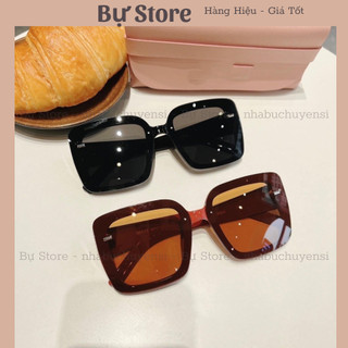 Kính mát râm nữ Bự Store thời trang gọng nhựa dáng vuông kiểu dáng đơn giản MS 225