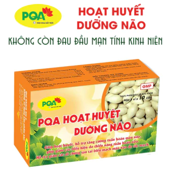 PQA Hoạt Huyết Dưỡng Não Giúp Tăng Cường Sự Hoạt Động Của Trí Não Hộp 50 Viên [Dược phẩm PQA]