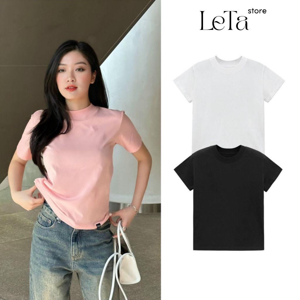 Áo Thun Form Fit Trơn Basic. Áo Baby Tee Chất Cotton Co Giãn