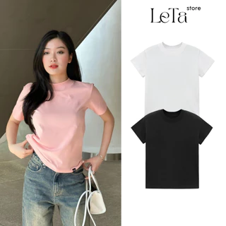 Áo Thun Form Fit Trơn Basic. Áo Baby Tee Chất Cotton Co Giãn