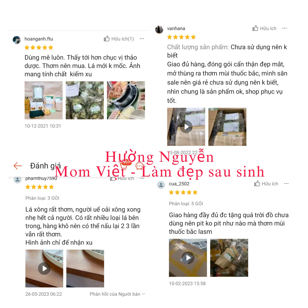 GÓI LÁ  XÔNG THẢO DƯỢC| XÔNG SẢN PHỤ MOM VIỆT (GÓI LỚN 3 LẦN XÔNG) | Lá xông cơ thể shop Mom Việt