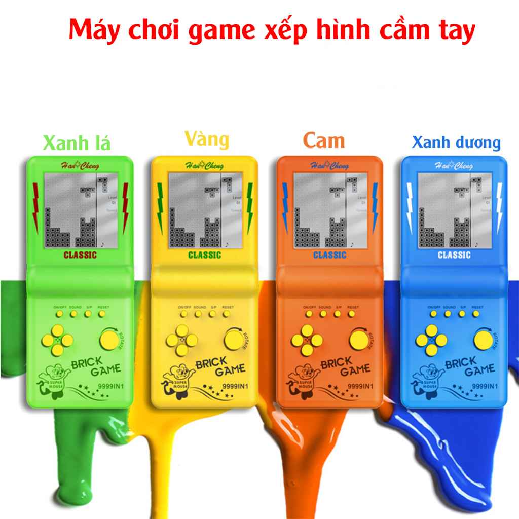 Máy chơi game xếp hình cầm tay - Tay cầm chơi game xếp hình cổ điển ...