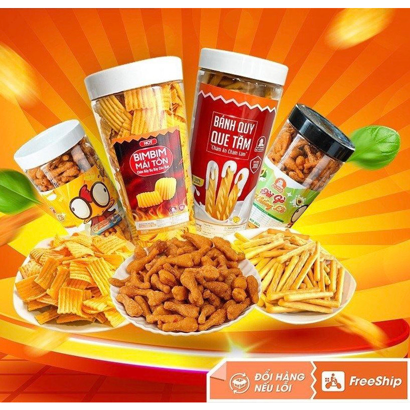 COMBO LÔI THẦN GIÁNG THẾ : Bánh Quy Đũa Chấm Sữa - Đùi Gà Phô Mai Cay - Đùi Gà Bơ Sữa - BimBim Mái Tôn