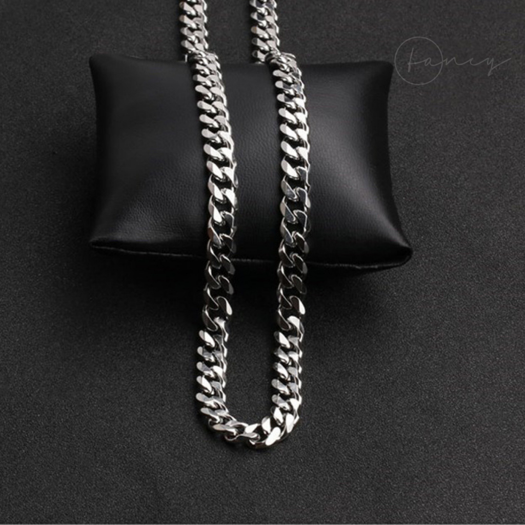 Dây chuyền nam Fancy titan mắc xích bản lớn 15mm, vòng cổ nam cuban titan không gỉ bản to cool ngầu
