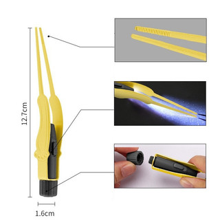 Bộ ráy tai và nhíp T1 có đèn led và 2 kính lúp dùng cho cả người lớn và trẻ em (hộp nhựa full box)