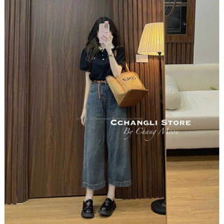 QUẦN ỐNG RỘNG GẤU TO, QUẦN SUÔNG DENIM LƯNG CAO, TỔNG HỢP MẪU HOT 2025