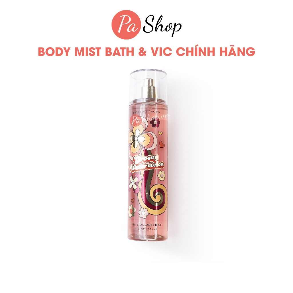 Xịt thơm body mist Bath And Body Works Groovy Watermelon 236ML | Shopee ...