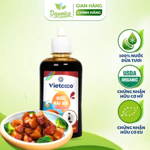 Nước màu dừa gia vị nấu ăn tẩm ướp nêm nếm kho thị cá Vietcoco 250ml OGANICO