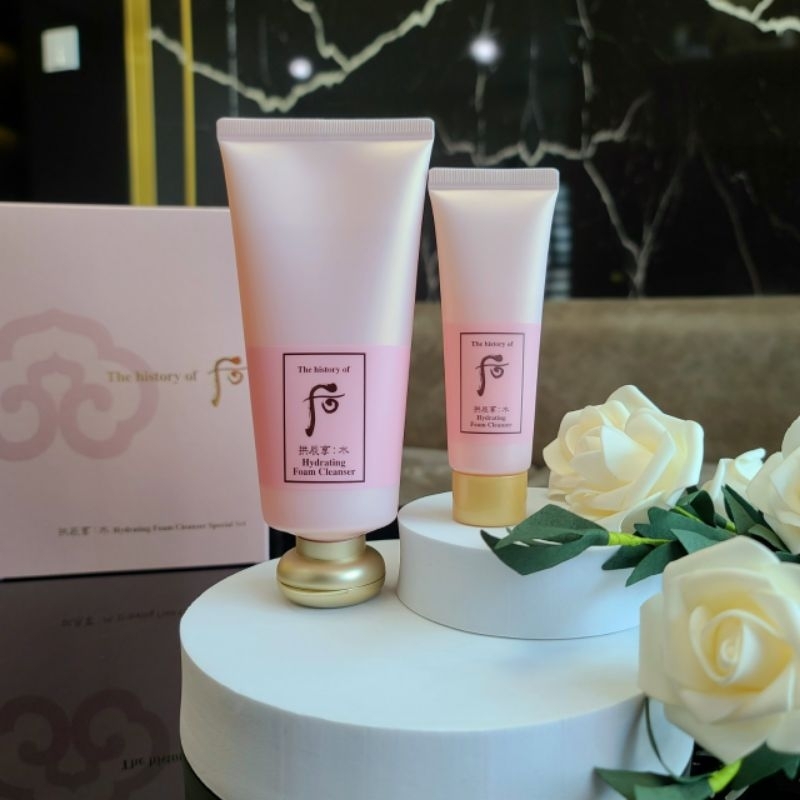 sét sửa rửa mặt Who hồng cấp nước và kiềm dầu và không gây khô da 180ml+40ml