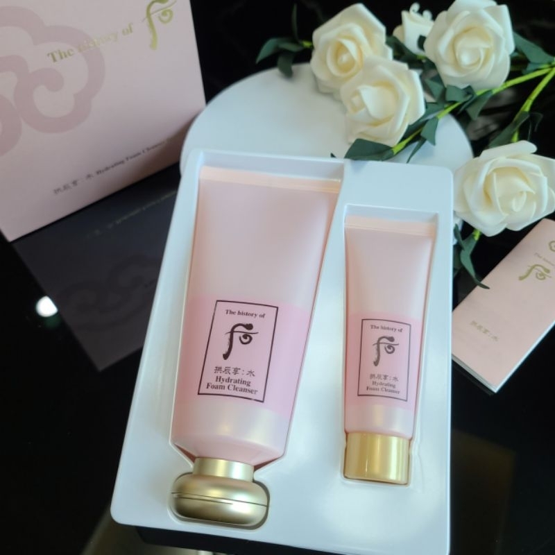 sét sửa rửa mặt Who hồng cấp nước và kiềm dầu và không gây khô da 180ml+40ml