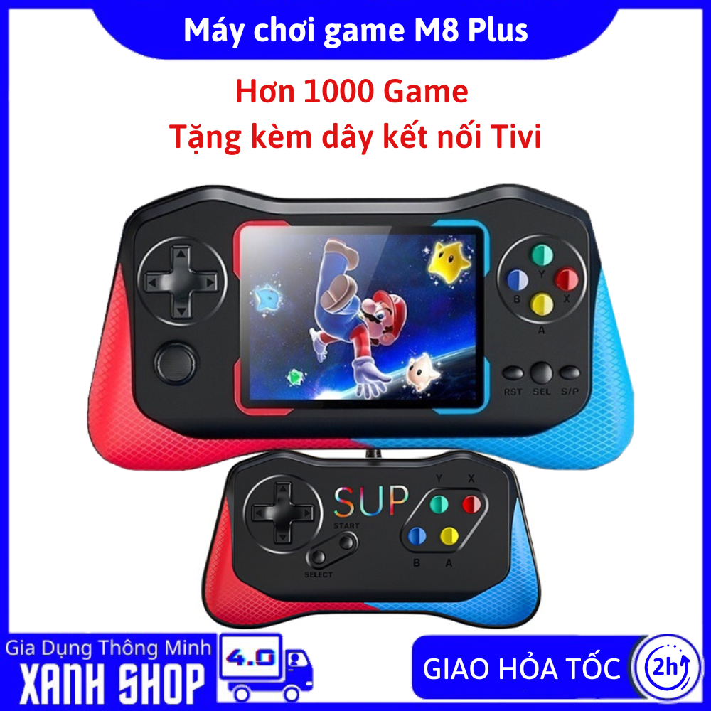 Máy chơi game cầm tay M8 plus 1000 game tặng kèm dây kết nối Tivi, Màn ...