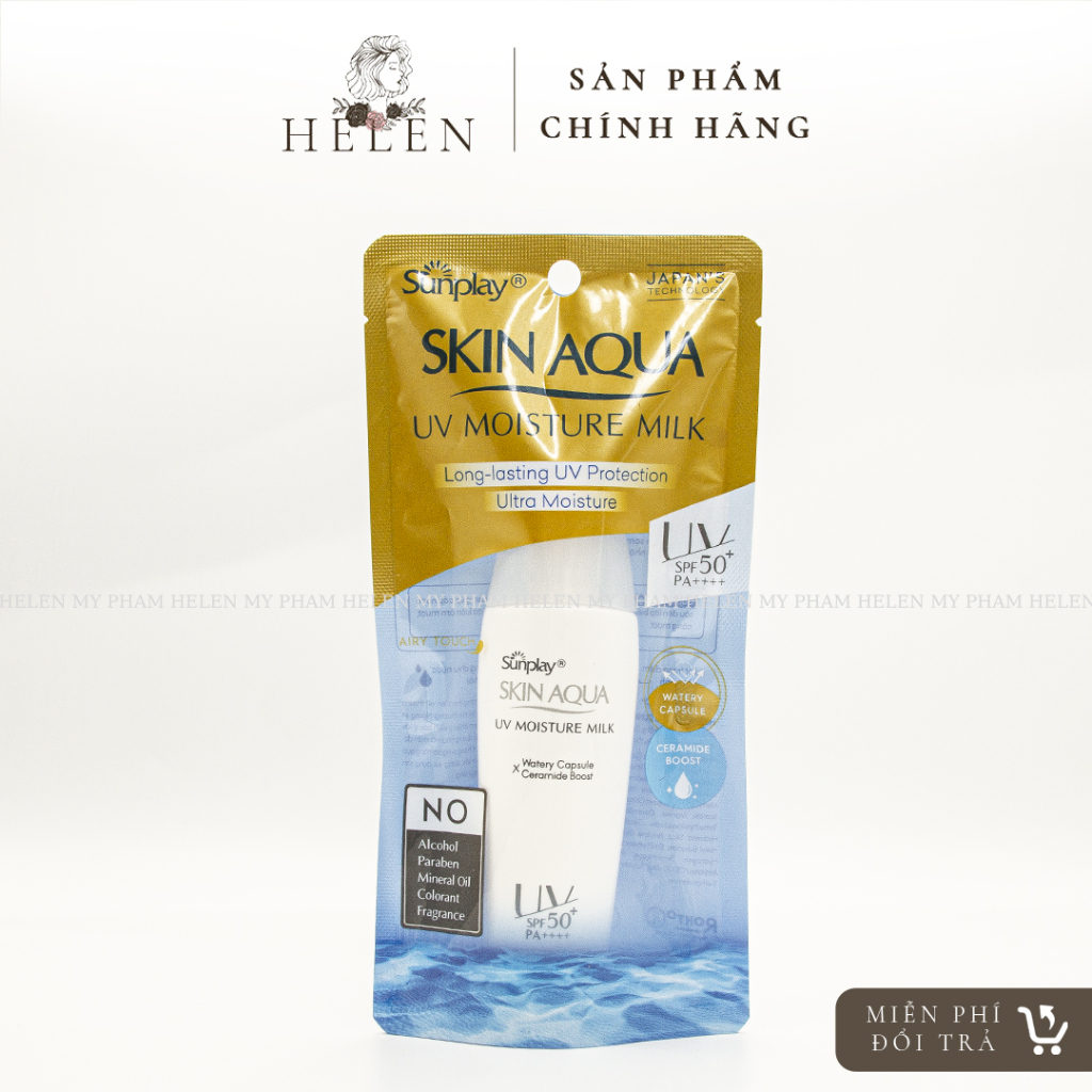 [Mã BMLTB35 giảm đến 35K đơn 99K] Kem Chống Nắng Dưỡng Da Ẩm Mịn Sunplay Skin Aqua UV Moisture Milk SPF50+, PA++++ 30g