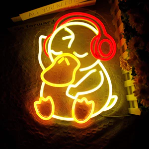Đèn Led Neon Trang Trí Pokemon Vịt [ Kích thước 34x26 cm]