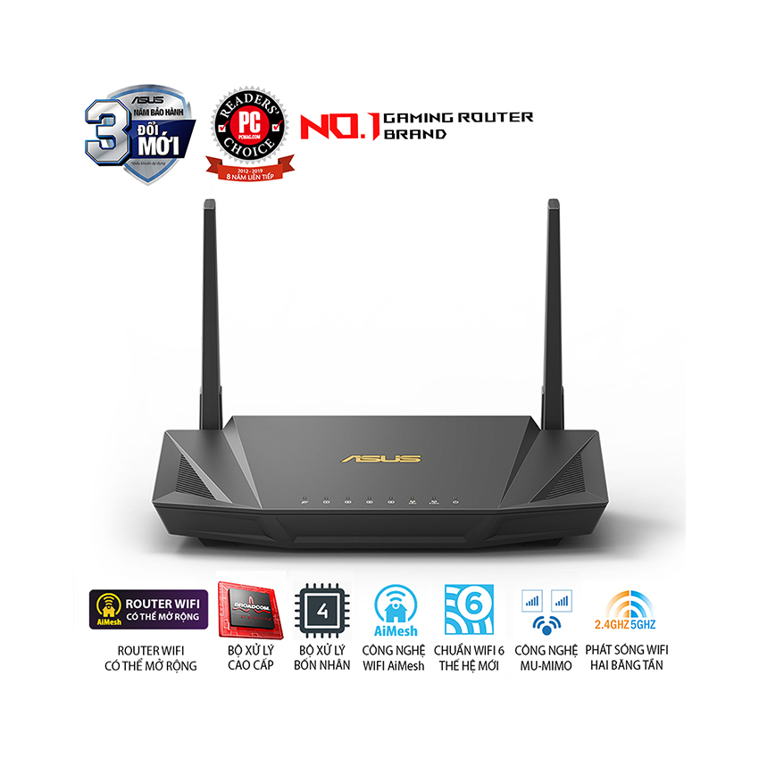 ROUTER WIFI ASUS RT-AX56U - AX1800 2 BĂNG TẦN, WIFI 6 (802.11AX ...