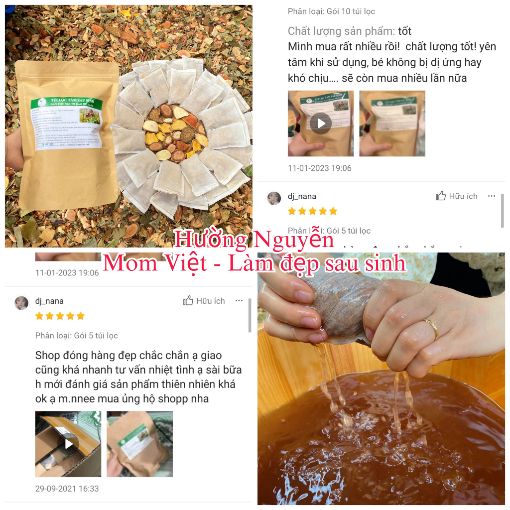 LÁ TẮM DAO ĐỎ SAU SINH (10 TÚI LỌC)/ SHOP MẸ BẮP MOM VIỆT