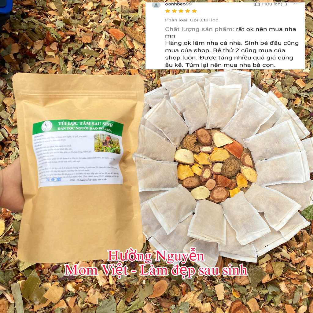 LÁ TẮM DAO ĐỎ SAU SINH (10 TÚI LỌC)/ SHOP MẸ BẮP MOM VIỆT