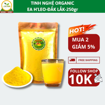 Tinh bột nghệ nguyên chất organic màu vàng tươi mùi nghệ nhẹ nhàng vị không đắng