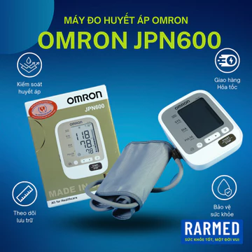 Máy đo huyết áp điện tử Omron JPN600 bắp tay - Nhật bản sản xuất, nhiều công nghệ thông minh
