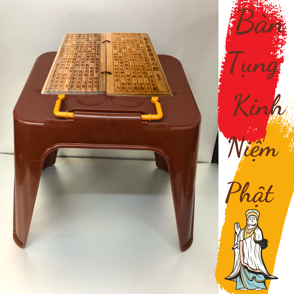 Combo 5 Bàn tụng kinh niệm Phật Cao Cấp Kích Thước Dài 30.5 x Rộng 22 x Cao 32(cm) Chính Hãng Việt Nhật