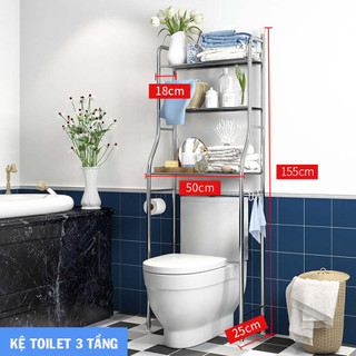 Giá INOX Để Đồ Nhà Tắm Tiện Lợi, Kệ Để Đồ Toilet Máy Giặt Đa Năng