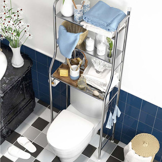 Giá INOX Để Đồ Nhà Tắm Tiện Lợi, Kệ Để Đồ Toilet Máy Giặt Đa Năng