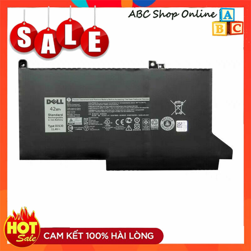 DJ1J0 42Wh Battery For Dell Latitude 12 7280 7290 13 7380 7390 14 7480 7490 PC E