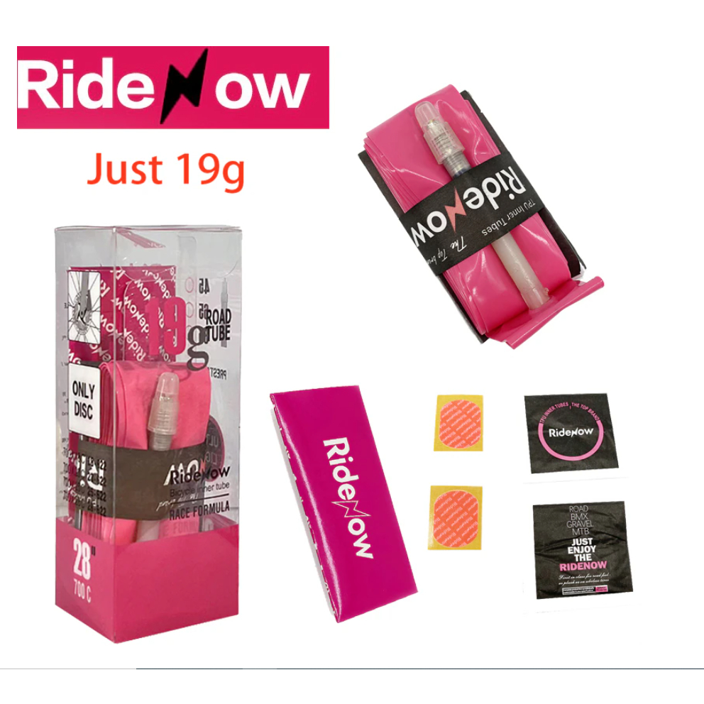 Ridenow , ruột hồng xe đạp road 700c , săm lốp siêu nhẹ 24gram , 36 ...