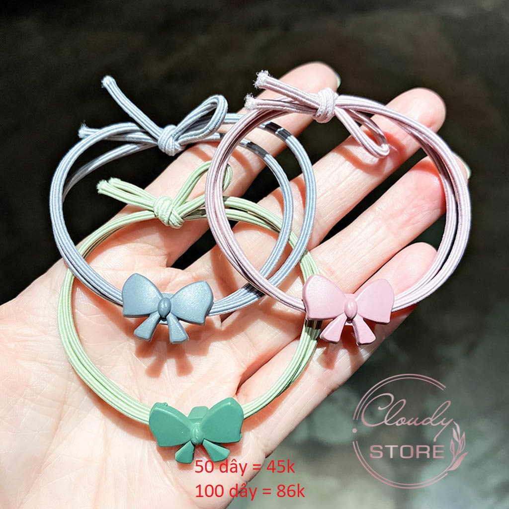 Dây Buộc Tóc Phong Cách Hàn Quốc Hình Nơ Dễ Thương Buta Ct33