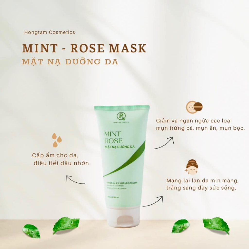 Mặt Nạ Gel Mint Rose Mul Rose Chính Hãng Cấp Ẩm Dịu Mát Da 100g