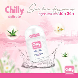 Dung dịch vệ sinh phụ nữ Chilly 50ml - dưỡng ẩm, bạc hà se se lạnh chống mùi suốt 24h