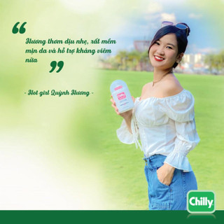 Dung dịch vệ sinh phụ nữ Chilly 50ml - dưỡng ẩm, bạc hà se se lạnh chống mùi suốt 24h