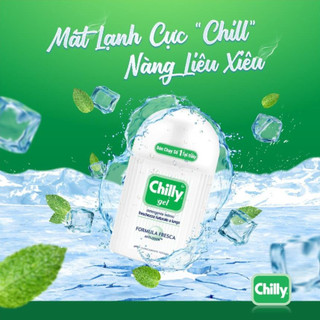 Dung dịch vệ sinh phụ nữ Chilly 50ml - dưỡng ẩm, bạc hà se se lạnh chống mùi suốt 24h
