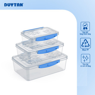 Hộp Bông Matsu Bộ 3_G01 DUY TÂN nhựa PP nguyên sinh,cao cấp, đựng thực phẩm