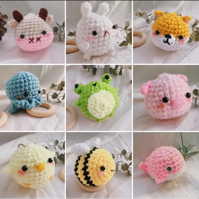 [HANDMADE] thú bông mini len handmade | Shopee Việt Nam