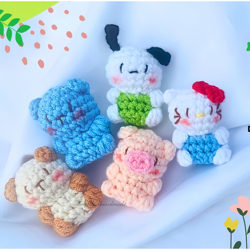 [HANDMADE] thú bông mini len handmade | Shopee Việt Nam