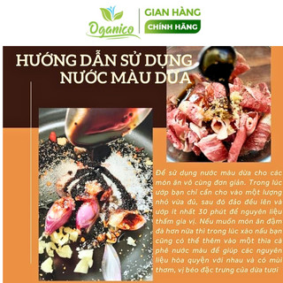 Gia vị nấu ăn nước màu dừa Vietcoco 250ml nêm nếm tấm ướp nấu món kho OGANICO