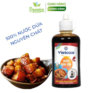 Gia vị nấu ăn nước màu dừa Vietcoco 250ml nêm nếm tấm ướp nấu món kho OGANICO