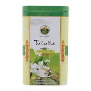 Trà hoa nhài (Jasmine tea) Bảo Long trà hộp thiếc 100g