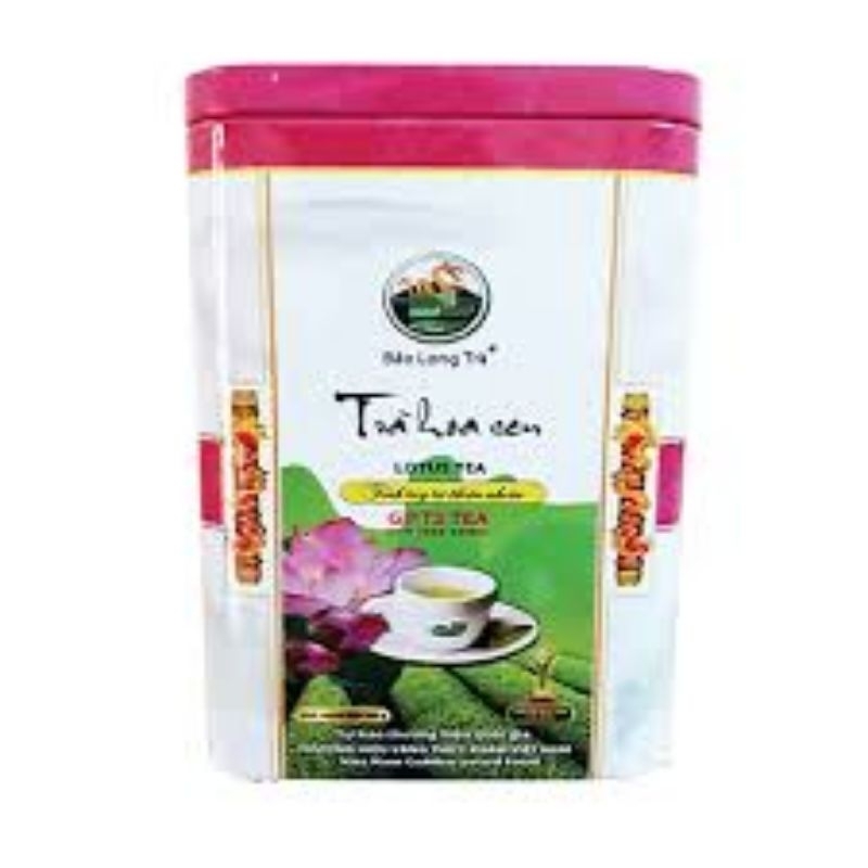 Trà hoa sen (Lotus tea) Bảo long hộp thiếc 100g