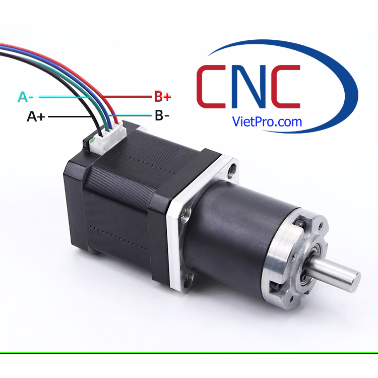 Động cơ bước size 42 kèm hộp số CNCVietPro Động cơ bước có hộp giảm tốc ...