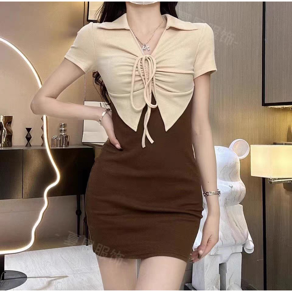Đầm Gân Cặp 2 Lớp Bigsize Nữ,Đầm Body Nhún Eo Tạo Kiểu Che Khuyết Điểm Vải Thun Gân Cao Cấp G95