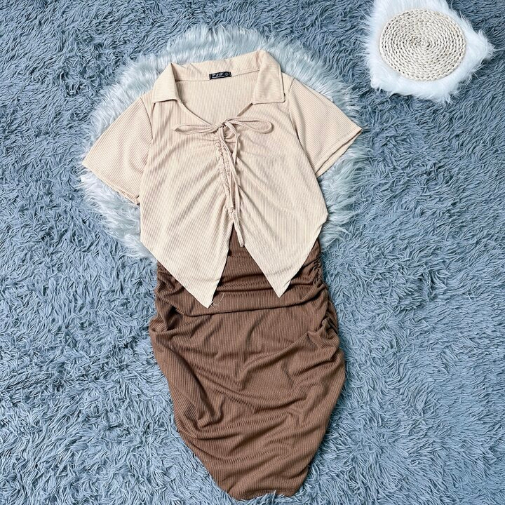 Đầm Gân Cặp 2 Lớp Bigsize Nữ,Đầm Body Nhún Eo Tạo Kiểu Che Khuyết Điểm Vải Thun Gân Cao Cấp G95